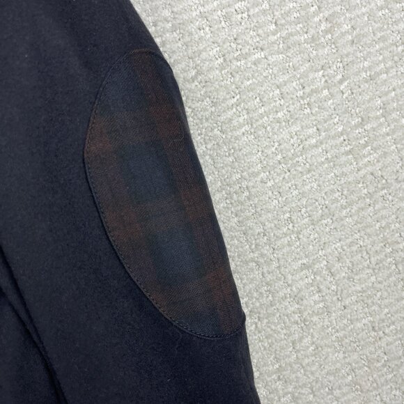 Pal Zileri Italy Made Blazer Men 54R Black Wool / Cashmere Elbow patch Read* - Picture 13 of 16